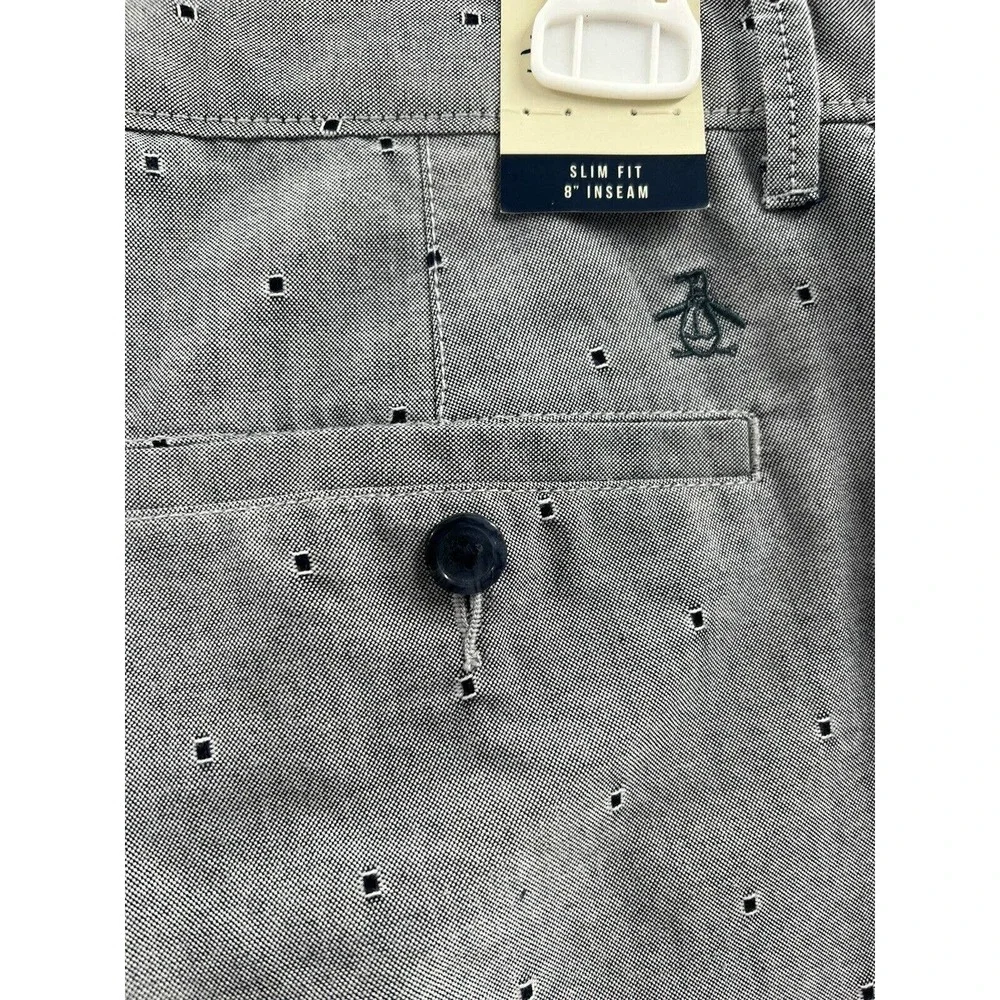 Penguin Men’s Slim Fit 8” Inseam Shorts Vintage Indigo Size 30 NWT​ - Picture 5 of 9